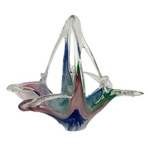 Venetian Murano Glass Basket / Bowl